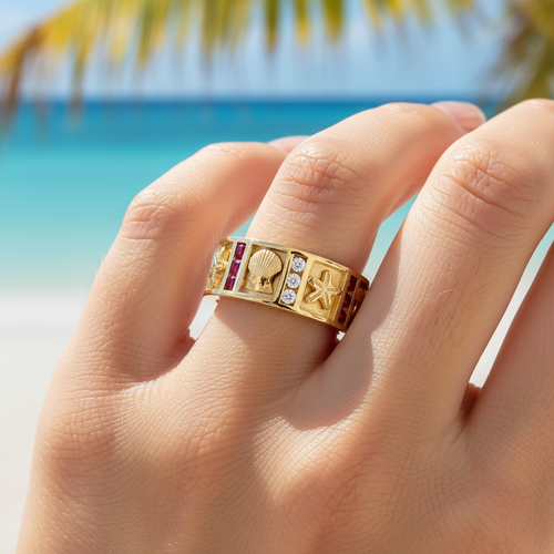 Ruby & Diamond Reef Ring