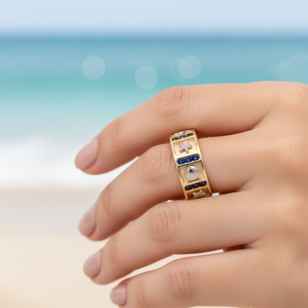 Sapphire Reef Ring