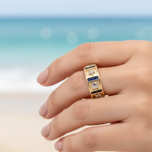 Sapphire Reef Ring